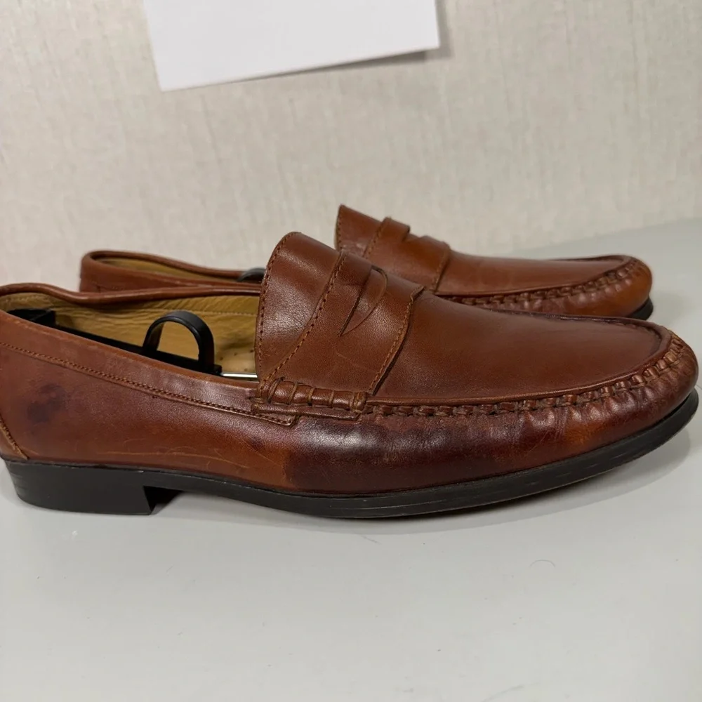 Bill Blass Men's Leather Loafers Brown‎ Size 12 D